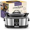 Crock Pot Crock-Pot SCCPBP605, 5,7 litri, grigio, con pulsanti, per 6 persone, autonomia di 20 ore, display LED