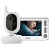 reer BabyCam L, Video Babyphone, Babyfon, Kamera, Farbbildschirm, Reichweite bis 300 m, 80430