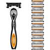 BIC Rasoio BIC Hybrid 5 Flex per uomo, rasoio a umido con 10 lame intercambiabili