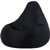 Bean Bag Bazaar Poltrona a sacco per interni ed esterni, nera, poltrona a sacco per adulti e bambini, poltrona a sacco per interni ed esterni con imbottitura - Germany