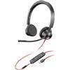 POLY Blackwire 3325-M Cuffie stereo USB-C da 3,5 mm certificate Microsoft Teams, con cavo, per ufficio/centro chiamate, nero
