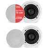 Pyle PDIC1651RD, sistema a 2 vie, 2.0 canali per canale, cablato, risposta in frequenza da 80 a 20000 Hz, impedenza di 16 ohm, colore bianco