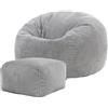Icon Beanbags icon Borsa a sacco classica con sgabello, poltrona a sacco in corda per il soggiorno, rosa - Germany