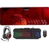 Mars Gaming MCPRGB2FR, con cavo, USB, tasti a membrana, AZERTY, LED RGB, nero