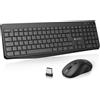 Koorui Tastiera e mouse wireless KOORUI, layout tedesco QWERTZ, colore nero