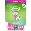Wilkinson Sword Wilkinson Xtreme 3 Beauty Sensitive, rasoio usa e getta, 8 pezzi