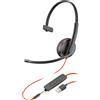 Poly HP Poly Blackwire 3215 Cuffie USB-A monaurali - Con cavo - Ufficio/Call center - 87 g - Cuffie - Nero