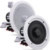 Pyle 16,5 cm - Altoparlante da soffitto Altoparlante da incasso, altoparlante da parete, altoparlante a pannello piatto, altoparlante a 2 vie da 200 W, altoparlante da soffitto, tweeter in polimero