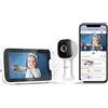 Hubble Baby monitor con telecamera Hubble Connected Nursery Pal Cloud, display da 5 pollici, con comunicazione bidirezionale