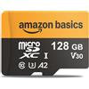 Amazon Basics A. Scheda microSDXC da 128 GB con adattatore, velocità di lettura fino a 200