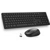 LeadsaiL K786: Set tastiera e mouse wireless, tastiera e mouse QWERTZ tedesca