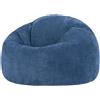 Icon Beanbags icon Poltrona a sacco classica Bean Bag Kingston, poltrona avvolgente in velluto a coste per il soggiorno, blu denim - Prodotto in Germania