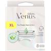 Gillette Venus, per la depilazione intima di peli e pelle, 8 lame di ricambio per rasoio
