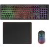 Mars Gaming MCPWXIT, Wireless, Connessione wireless RF + USB, Tastiera a membrana, Layout QWERTY, Illuminazione RGB LED, Colore: nero