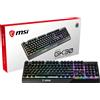 MSI Tastiera da gaming MSI Vigor GK30, layout QWERTZ (Germania), interruttori meccanici a membrana