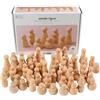 Creativ Company Corpo di figurine in legno, 90 pezzi assortiti, h: 5-8 cm