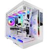 Mars Gaming Case Mars Gaming MC-MIRAGE ATX con schermo IPS da 7,2" e vetro temperato bianco