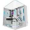 Mars Gaming MC-INFINIOLITEW, Midi Tower, PC, Bianco, ATX, Micro ATX, Mini-ITX, Vetro temperato, Gaming