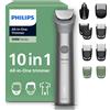 Philips Serie 5000, modello MG5918/15, Grigio chiaro, 0,5 mm, 1,6 cm, 1 mm, Multiuso, Viso, Capelli, Naso