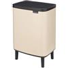 Brabantia - Contenitore per rifiuti Bo Hi, 12 litri, color beige chiaro