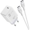 Cellularline Kit ACH USB-C 40W Kit caricabatterie da rete dedicato Apple con porta USB-C 40W PD e cavo USB-C da 100 cm.