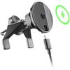 Cellularline MAG HOLDER Qi2.2 25W Supporto auto con ricarica wireless ultraveloce e sicura fino a 25W grazie alla nuova tecnologia Qi2.2 e doppio sistema di fissaggio con ventosa o clip per parabrezza, cruscotto o prese d aria.