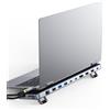 Baseus Supporto docking station per laptop Baseus, 12 in 1, hub con triplo display 4K, HDMI/DP, USB A/C da 10 Gbit/s, trasferimento dati veloce, PD 100 W, Ethernet