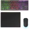Mars Gaming MCPWTKLIT, Wireless, Wireless RF + USB, Tastiera a membrana, Layout QWERTY, Illuminazione RGB LED, Colore: Nero