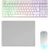 Mars Gaming MCPWTKLWIT, Tastiera wireless, connettività wireless RF e USB, tasti a membrana, layout QWERTY, illuminazione RGB LED, colore bianco
