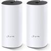TP-Link Kit Mesh WLAN TP-Link Deco M4 (confezione da 2), router e ripetitore dual-band AC1200, 2 porte Gigabit per ogni unità, consigliato per case con 2-3 camere da letto, protezione completa per i bambini