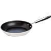 Amazon Basics Padella antiaderente in acciaio inossidabile con rivestimento in Vetroceramica, marca Amazon Basics, diametro 20 cm, con manico soft-touch