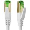 KabelDirekt - Cavo di rete Cat 7, resistente alla rottura - 20 metri - Cavo LAN e Ethernet da 10 Gigabit, disponibile nelle lunghezze da 0,25 a 30 metri (cavo di collegamento per reti ad alta velocità, PC, switch/router/modem, RJ45, bianco)