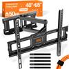RICOO Supporto a parete girevole per TV RICOO S5144, adatto per schermi da 40-65 pollici, con capacità di carico fino a 50 kg, compatibile con standard VESA da 200x200 a 400x400. Supporto per TV curvi e piatti, montaggio a parete, girevole e inclinabile …