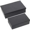 DRW Verlag Set DRW composto da 2 scatole rettangolari in alluminio, intagliate, di colore nero, con dimensioni rispettivamente 23 x 14 x 7 cm e 28 x 18 x 8 cm. Materiale: metallo. Dimensioni: 23x14x7 cm e 28x18x8 cm