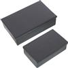DRW Verlag Set DRW composto da 2 scatole rettangolari in alluminio, verniciate di nero, con dimensioni di 22,5 x 14 x 7 cm e 28 x 18 x 8 cm. Materiale: metallo. Dimensioni: 5x14x7 cm e 28x18x8 cm