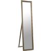 DRW Verlag Specchio da parete in legno e vetro color champagne, dimensioni 40 x 170 cm