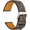 Merkloos Solidchoice - Cinturini da uomo in vera pelle di capra - Realizzati in pelle di capra francese con fibbia in acciaio inossidabile
