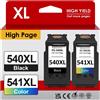 Merkloos Inovra - Confezione multipla di cartucce d'inchiostro 540XL/541XL - Sostituzione per Canon - Compatibile con Pixma MG3650/MG3500/MX395 - Alta qualità - Riconoscimento rapido della cartuccia - Cartucce d'inchiostro