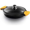 Castey Casseruola in ghisa, diametro 28 cm, con coperchio