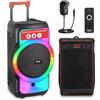 Pyle Altoparlante Bluetooth da festa Pyle Audio, grande, con tecnologia Bluetooth e sistema audio wireless True Wireless