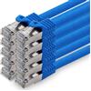 1aTTack.de, cavo LAN CAT7 da 10 metri, con connettori RJ45, per reti Gigabit (10 Gigabit), 10 pezzi - colore blu