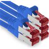 1aTTack.de - 5 cavi patch CAT6 da 10 metri, schermatura S/FTP PIMF, connettori RJ45, cavo di rete CAT.6
