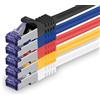 1aTTack.de, Set di cavi di rete Cat.7, lunghezza 3,0 m, 5 colori, confezione da 5 pezzi - Cavi patch Cat.7
