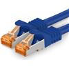1aTTack.de, cavo patch LAN da 10 Gb/s, 1x 30 metri, cavo di rete RJ45 CAT7 - blu
