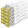 1aTTack.de, cavo di rete Cat.7, 3,0 metri, bianco, confezione da 10 pezzi. Cavo Ethernet Cat.7 per rete