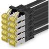 1aTTack.de, cavo di rete Cat.7, 3,0 metri, nero, confezione da 10 pezzi, cavo Ethernet Cat.7