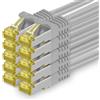 1aTTack.de, cavo di rete Cat.7, 5 metri, grigio, confezione da 10 pezzi. Cavo Ethernet Cat.7 per reti LAN