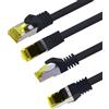 1aTTack.de, cavo di rete Cat.7, 5 metri, nero, confezione da 10 pezzi. Cavo Ethernet Cat.7 per reti