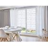 Khome K-Home Klemmfix: Tenda a rullo doppio, montaggio senza fori, colore bianco, dimensioni 110 cm x 200 cm (larghezza x altezza)