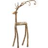 Mud Pie Supporto per ornamenti Mud Pie, modello Hirsch, da posizionare su tavolo, colore grigio